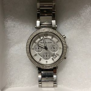 Parker Silver Dial Stainless Steel Chronograph Ladies Watch